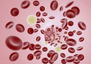 A graphic image of blood cells affected by sleep apnea related diabetes.